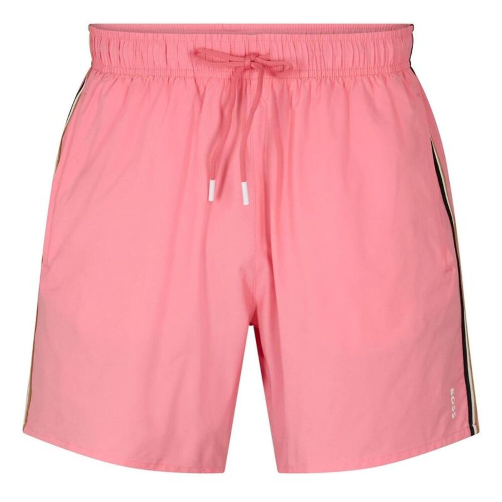 Boss Mens Iconic Logo Swim Shorts / Light Pink